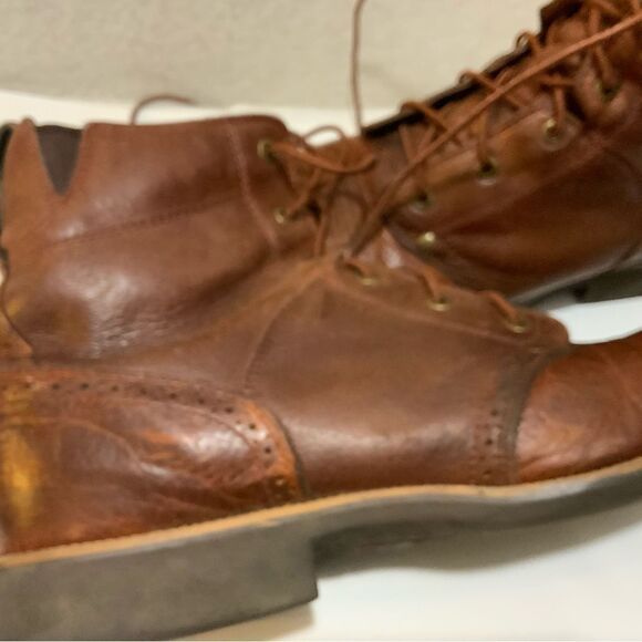 Twisted X Men's Lacer Lace Up Leather Ankle Boots Cognac MCRL001 Size 11-1/2 M - Picture 11 of 15